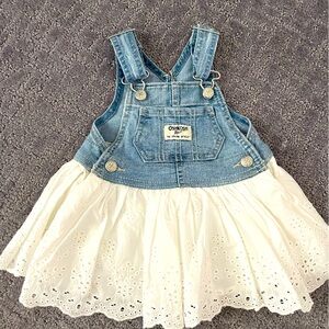 Denim OshKosh Skirt Overalls- 6 Months